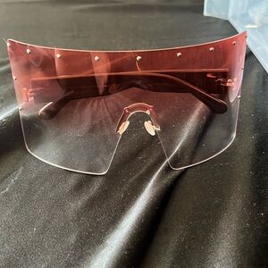 Over sized shield sunglasses